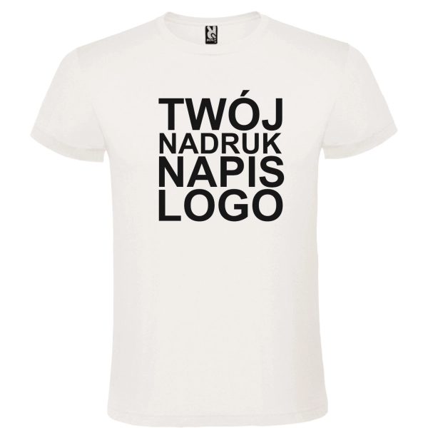 Męska koszulka T-shirt 100% miękka bawełna biała z twoim nadrukiem roz. M